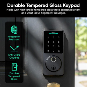 Wyze Auto-Lock Bolt v2: Fingerprint Keyless Smart Deadbolt Lock with Wi-Fi