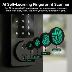 Wyze Auto-Lock Bolt v2: Fingerprint Keyless Smart Deadbolt Lock with Wi-Fi