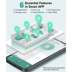 Serrure Empreinte Digitale Intelligente Sans Clé, App