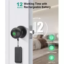 Smart Fingerprint Door Lock with App Control & Key | Keyless Entry