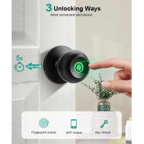 Smart Fingerprint Door Lock with App Control & Key | Keyless Entry