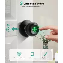 Smart Fingerprint Door Lock with App Control & Key | Keyless Entry