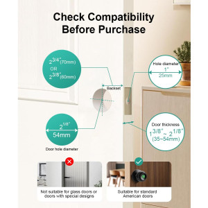 Smart Fingerprint Door Lock with App Control & Key | Keyless Entry
