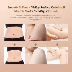 Appareil de Massage Drainage Lymphatique 35 Vitesses 3-en-1 Anti-Cellulite avec Microcourant, Chaleur, Vibration (Blanc)