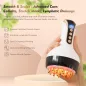 Appareil de Massage Drainage Lymphatique 35 Vitesses 3-en-1 Anti-Cellulite avec Microcourant, Chaleur, Vibration (Blanc)