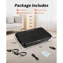 Shake Plate Vibration Machine for Lymphatic Drainage & Weight Loss, 400 lbs Capacity