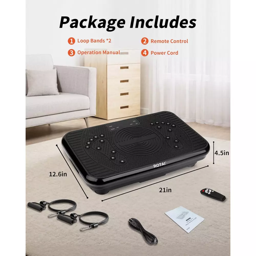 Shake Plate Vibration Machine for Lymphatic Drainage & Weight Loss, 400 lbs Capacity