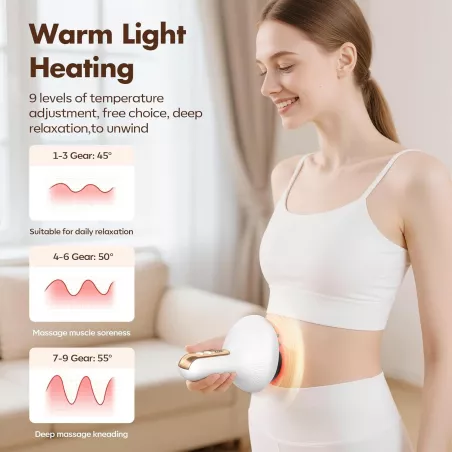Appareil Massage Lymphatique Anti-Cellulite Chauffant & Vibrant