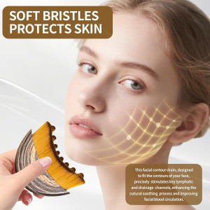 Lymphatic Contour Face Brush for Dry Lymphatic Drainage & Massage