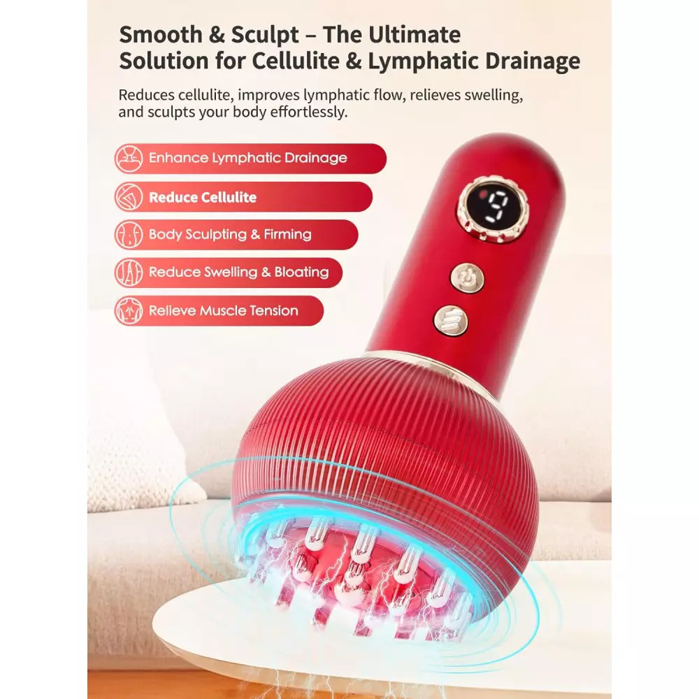 Lymphatic Drainage & Anti-Cellulite Massager with Heat, Light & Vibration