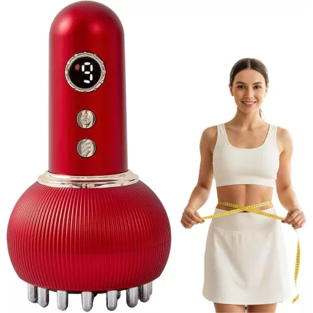 Massager Drainage Lymphatique Anti-Cellulite - Réduction Vergetures, Sculptage Corps avec Microcourant, Lumière, Chaleur & V