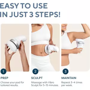 Vibro Sculpt 1.0 | Electric Body Toning & Cellulite Massager with Pads