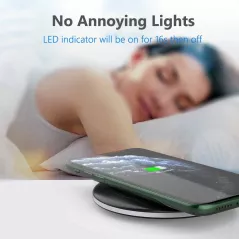 Chargeur sans fil Yootech 10W compatible iPhone 17/16/SE, Samsung Galaxy S25/S24/S23, AirPods Pro 3