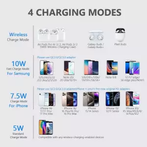 Chargeur Sans Fil Yootech 10W Compatible iPhone et Samsung