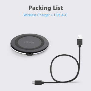 Yootech 10W Wireless Charger Pad for iPhone 17/Pro, Samsung S25/S24, AirPods Pro 3