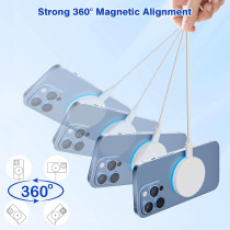 MagSafe Wireless Charger 15W - Apple MFi Certified, 6FT Fast Charging Pad