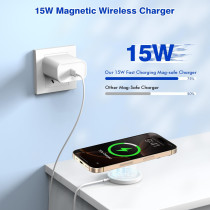 MagSafe Wireless Charger 15W - Apple MFi Certified, 6FT Fast Charging Pad