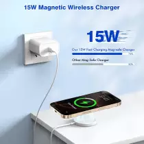 MagSafe Wireless Charger 15W - Apple MFi Certified, 6FT Fast Charging Pad