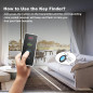 Wireless Key Finder with LED Light - 4 Receivers & Remote, Easy Tracker for Keys, Phones, Wallets & Remotes