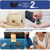 Simjar Key Finder with 131ft Range & Thin Receivers, 80dB+ Alarm