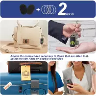 Simjar Key Finder with 131ft Range & Thin Receivers, 80dB+ Alarm