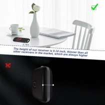 Simjar Key Finder with 131ft Range & Thin Receivers, 80dB+ Alarm