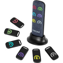 Simjar Key Finder with 131ft Range & Thin Receivers, 80dB+ Alarm