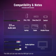 Ozeino 7.1 Surround Sound Gaming Headset with Noise Canceling Mic – White