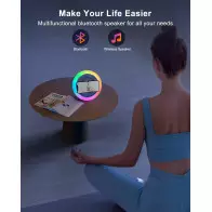 Swarmir Bluetooth Speaker with Lights & Wireless Charging – Perfect Teen Gift