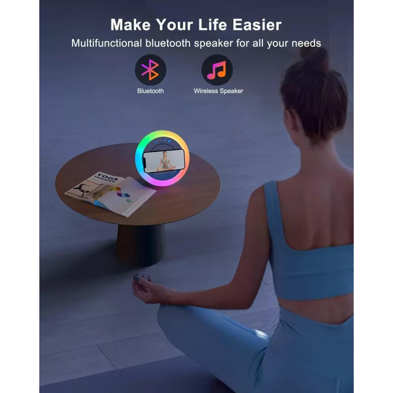 Enceinte Bluetooth Swarmir avec lumières & charge sans fil