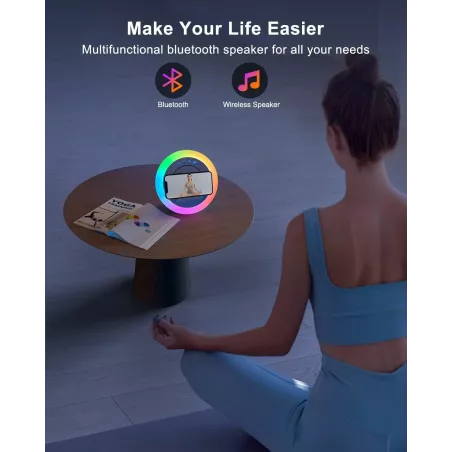 Enceinte Bluetooth Swarmir avec lumières & charge sans fil