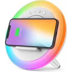 Enceinte Bluetooth Swarmir avec lumières, charge sans fil 5W, cadeau idéal pour adolescentes