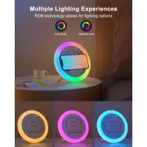 Swarmir Bluetooth Speaker with Lights & Wireless Charging – Perfect Teen Gift