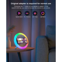 Enceinte Bluetooth Swarmir avec lumières & charge sans fil