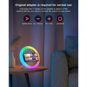 Swarmir Bluetooth Speaker with Lights & Wireless Charging – Perfect Teen Gift