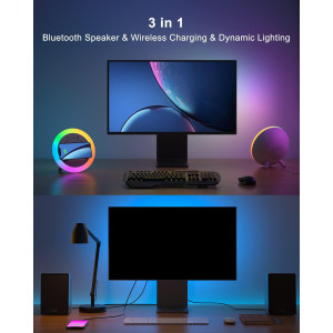 Swarmir Bluetooth Speaker with Lights & Wireless Charging – Perfect Teen Gift