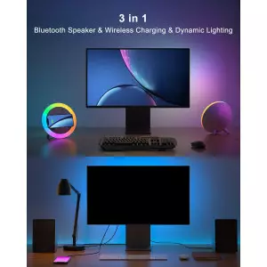 Swarmir Bluetooth Speaker with Lights & Wireless Charging – Perfect Teen Gift