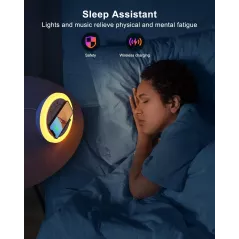 Enceinte Bluetooth Swarmir avec lumières & charge sans fil