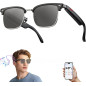 AI Smart Sunglasses with Translation, UV400, Bluetooth Speaker, Voice Control & Hands-Free Calling – Black AI Smart Sunglasses with Translation, UV400, Bluetooth Speaker, Voice Control & Hands-Free Calling – Black