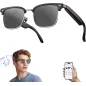 Lunettes de Soleil Intelligentes AI, Traduction 110+ Langues, Bluetooth, UV400, Commande Vocale, Noir