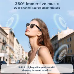 Lunettes AI Intelligentes UV400 Bluetooth & Traduction 110+ langues