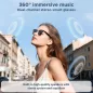 Lunettes de Soleil Intelligentes AI, Traduction 110+ Langues, Bluetooth, UV400, Commande Vocale, Noir