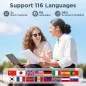 Lunettes de Soleil Intelligentes AI, Traduction 110+ Langues, Bluetooth, UV400, Commande Vocale, Noir