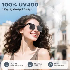 Lunettes AI Intelligentes UV400 Bluetooth & Traduction 110+ langues