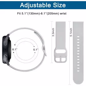 Tobfit 20mm & 22mm Quick Release Silicone Watch Bands with Buckle