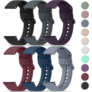 Tobfit 20mm & 22mm Quick Release Silicone Watch Bands with Buckle