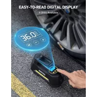 Compresseur d’air portable AstroAI 12V avec manomètre numérique