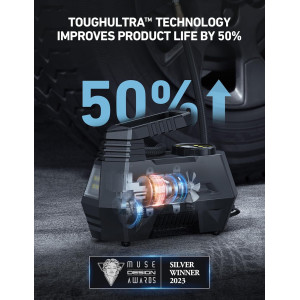 AstroAI Portable Tire Inflator Pump with Digital Gauge & LED Light