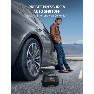 AstroAI Portable Tire Inflator Pump with Digital Gauge & LED Light