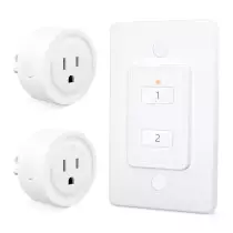 LoraTap Mini Wireless Remote Outlet Plug Adapter 2 Pack with Remote
